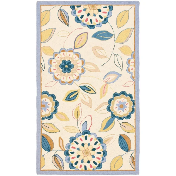 Safavieh Chelsea HK179A 2&6x22 x 8&0x22 Runner Ivory, Blue Area Rug