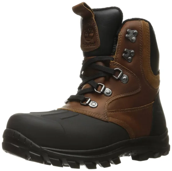 Medium Brown Timberland Chillberg Mid Shell Toe Boots - Men's Size 7.5