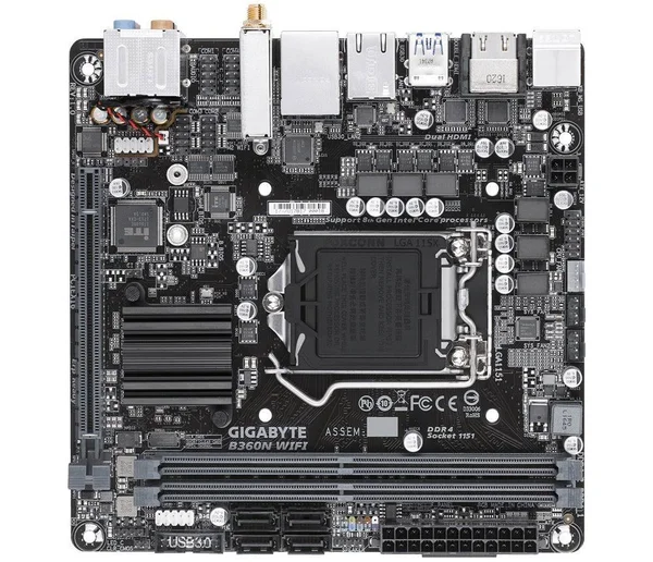 Gigabyte B360N WIFI with Intel B360 Express Mini-ITX Motherboard - LGA1151 Socket