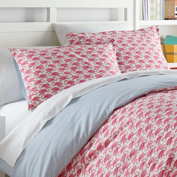 Poppy & Fritz Flamingo Full/Queen Duvet Cover Set - Pink