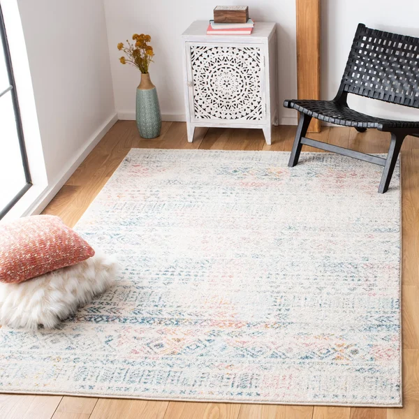 Safavieh Tulum Rug Collection TUL263F - Dark Grey, Ivory - 6&-7x22 x 6&-7x22 Round