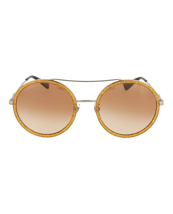 Gucci Round/Oval Sunglasses - Women's, Silver, Authenticity Guarantee, from Madaluxe Vault