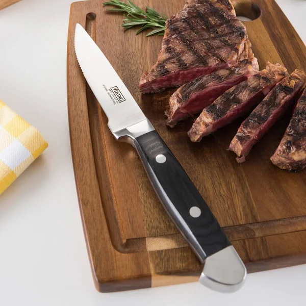 Viking Pakka Wood Steak Knife Set with Rubberwood Box - 6 Piece, Black