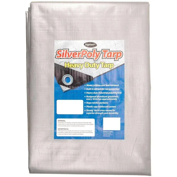 Sigman 16 ft. x 20 ft. Silver Heavy Duty Tarp