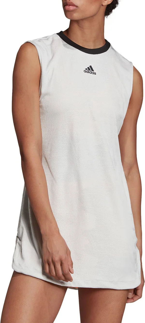 Adidas NY Tennis Dress - Grey/Flash Orange, Large
