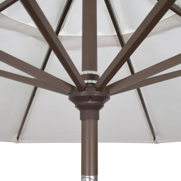 California Umbrella 9 ft. Aluminum Push Button Tilt Olefin Market Umbrella - White