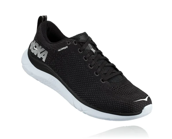 Hoka One One Men's Hupana Knit Jacquard Shoe - 8.5 - Black, White