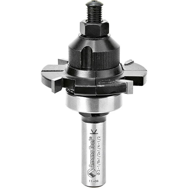 Amana 55510 E-Z Dial Slot Cutter 4 Wing x 2-1/8 Dia x 1/4-1/2 x 1/2 inch Shank
