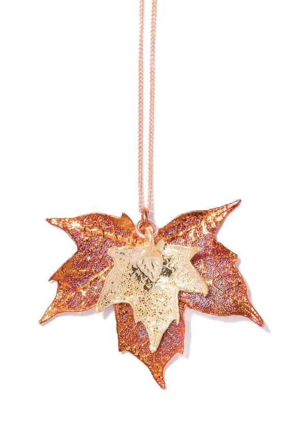 Sugar Maple Double Necklace - Cop/Gold