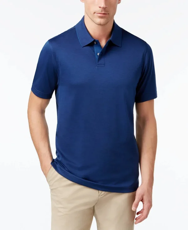 Tasso Elba Men's Supima Blend Cotton Polo, Created for Macy&s - Navy