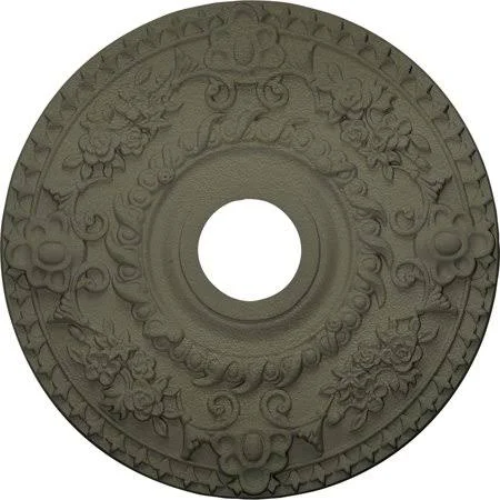 Ekena Millwork CM18ROPTF 18x22OD x 3 1/2x22ID x 1 1/2x22P Rose Ceiling Medallion (Fits Canopies Up to 7 1/4x22) - Hand-Painted Pa
