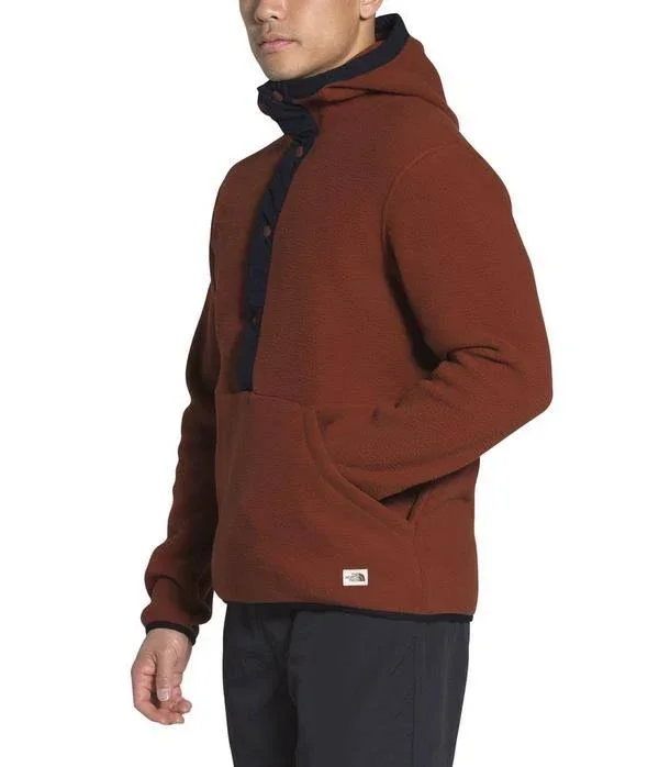 The North Face Men's Carbondale ¼ Snap Hoodie, Large, Brandy Brown/Aviator Navy