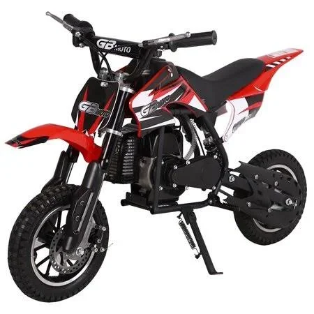 51cc 2-Stroke Mini Kids Dirt Bike, Pit Bike, Off Road Motorcycle, Pocket Bike (Red)