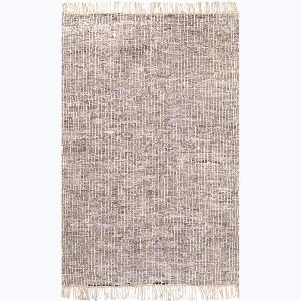 nuLOOM Briana Leather and Jute Flatweave Area Rug - 7& 6x22 x 9& 6x22 - Beige