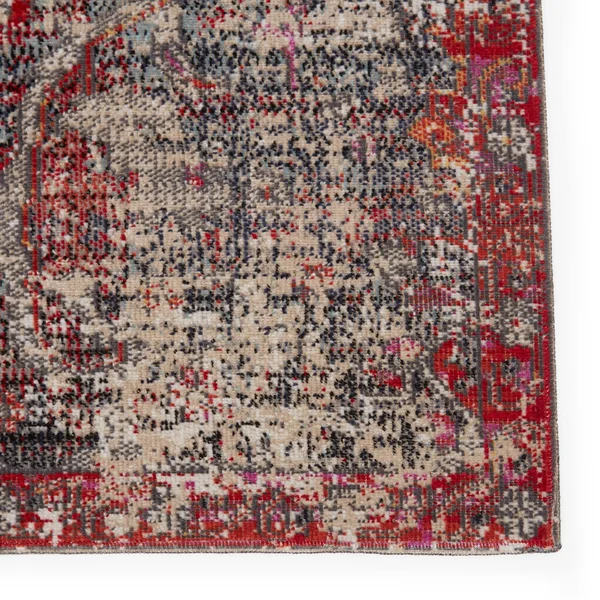 Jaipur HDC Amorette Dark Blue/Red 9 ft. 10 in. x 14 ft. Oriental Rectangle Indoor/Outdoor Area Rug