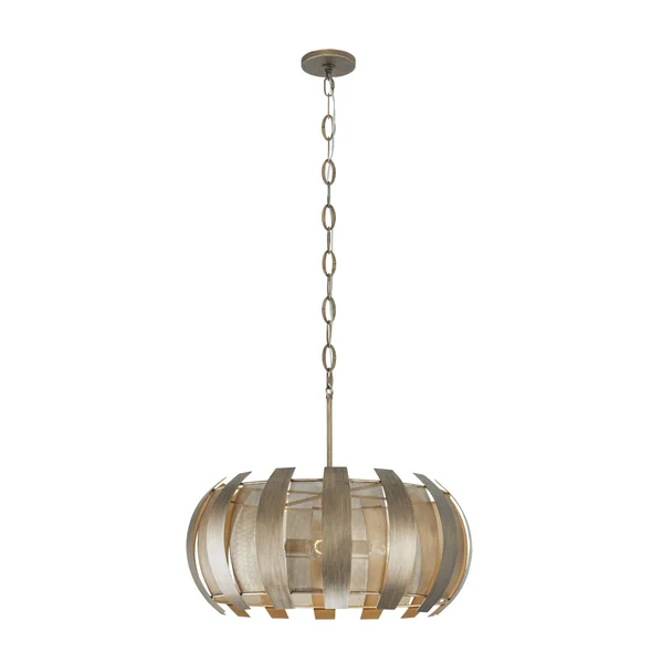 Varaluz Sawyers Bar 4 Light Pendant, Havana Gold - 287P04HG