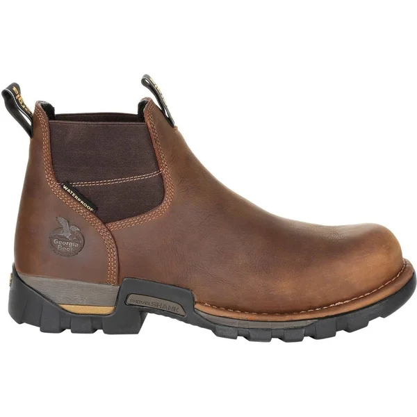 Men's Georgia Boot Gb00315 Eagle One Waterproof Chelsea Work Boot, Size: 9.5, Brown