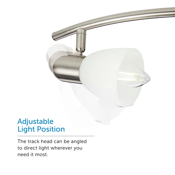 Noma LED Track Lighting - Adjustable Ceiling Light Fixture, Perfect for Kitchen, Hallway, Living Room & Bedroom, White Wip