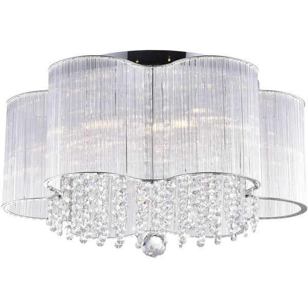 CWI Lighting Spring Morning 7 Light Flush Mount - Chrome