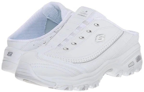 Skechers Women's D&Lites - Bright Sky Sneakers - White - 8