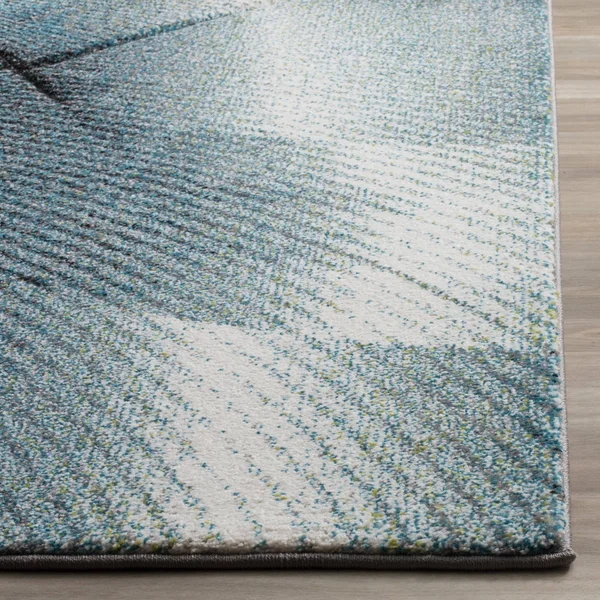 Safavieh Hollywood HLW715D 6&7x22 x 6&7x22 Square Grey - Teal Area Rug