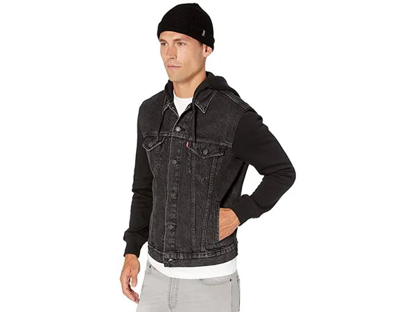 Levi&s Men's Hybrid Hooded Trucker Jacket - Black