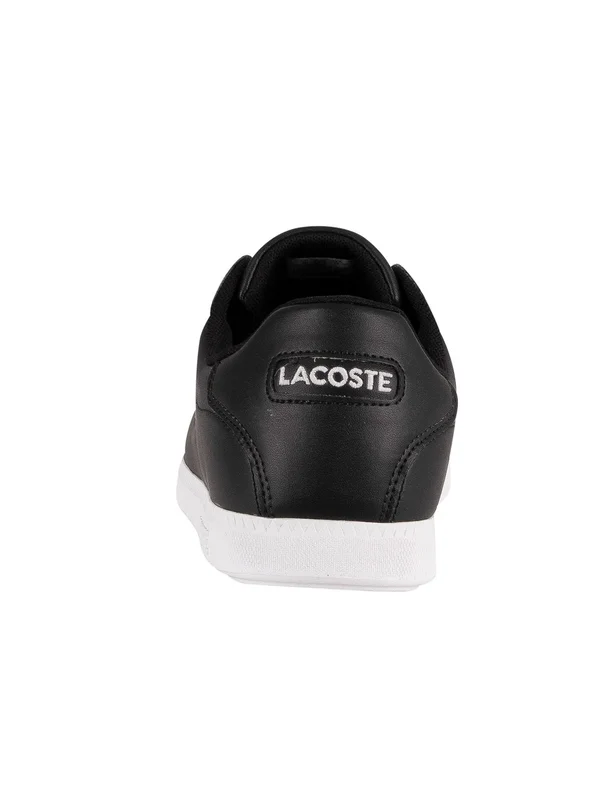 Lacoste Graduate BL 1 Black White Leather Mens Trainers - 7 UK
