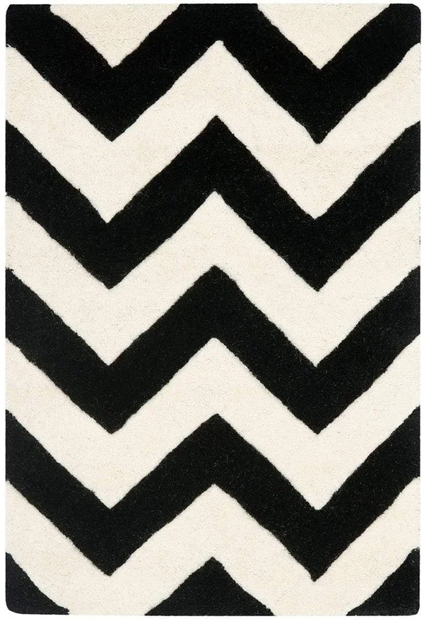 Safavieh Chatham Ivory/Black 9 ft. x 9 ft. Round Area Rug
