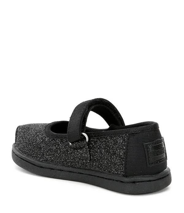 Toms - Tiny Mary Jane Fuchsia Iridescent Glimmer Flats