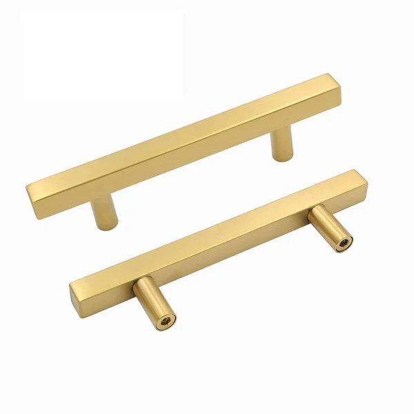 25 Pack Brass Gold Cabinet Handles and Knobs Stainless Steel, LS1212GD, 3-3/4''