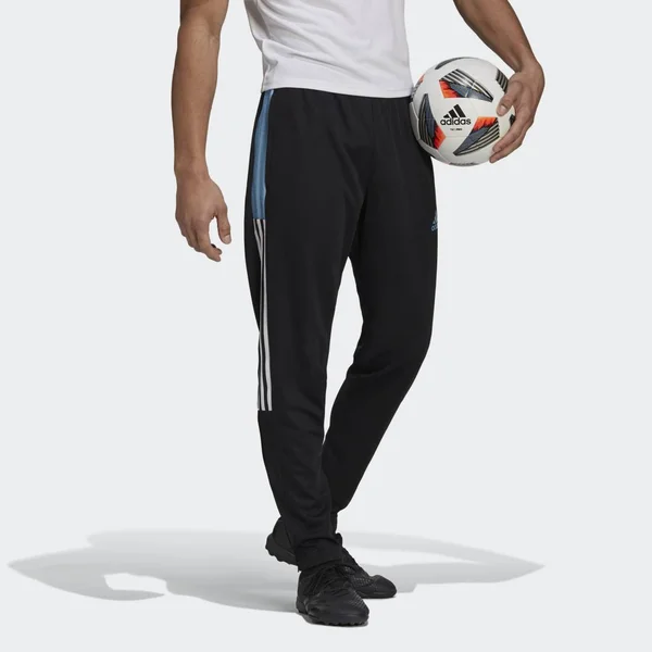 Adidas Men's Tiro 21 Track Pants Black/Hazy Blue M