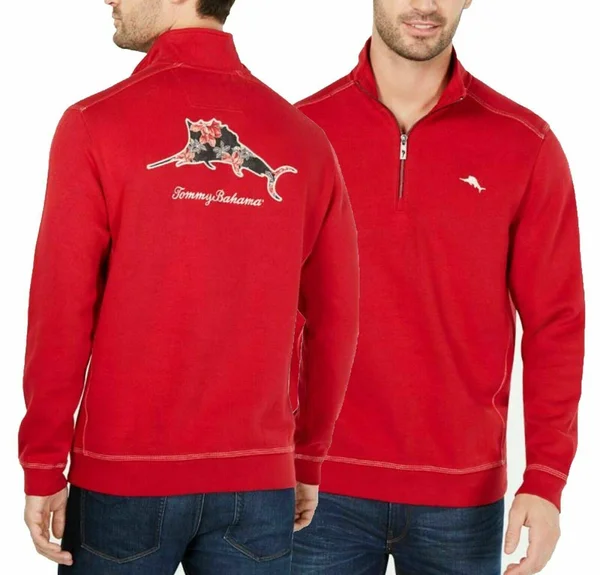 Tommy Bahama Mens Poinsettia Marlin Sweatshirt (XXXL/TTTG, Scooter Red)