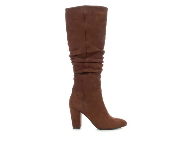 Women's Y-Not Compassion Ruched Knee High Boot in Dark Brown Size 7.5 Medium