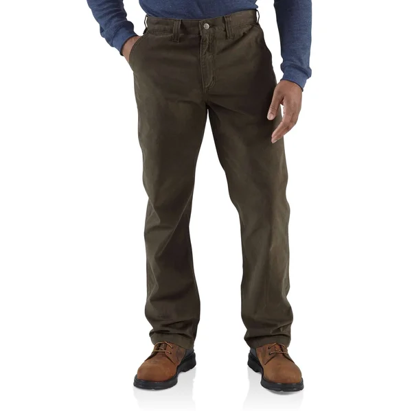 Carhartt Men's Rugged Work Khaki Pants Dark Coffee