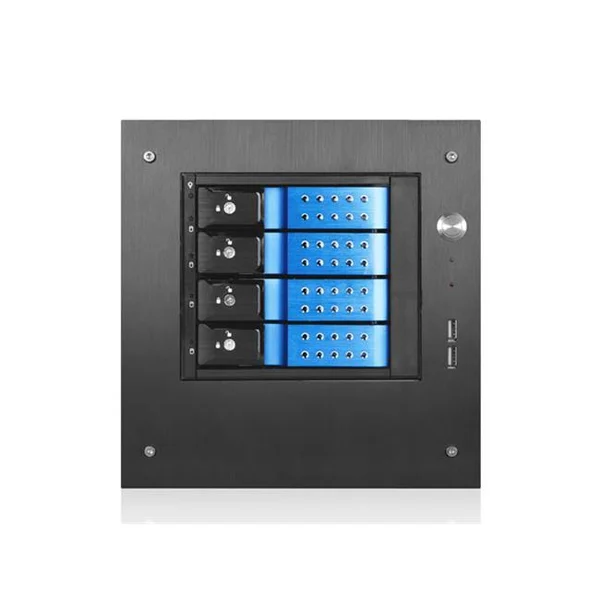 iStarUSA S-35-DE4BL Compact Stylish 4X 3.5x22 Hotswap Trayless Mini-ITX Tower
