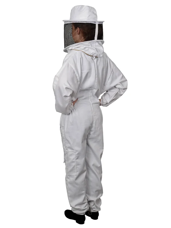 Humble Bee Polycotton Beekeeping Suit with Round Veil (Small), Linen White