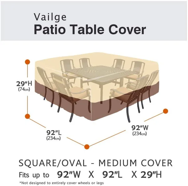 Vailge Waterproof Patio Furniture Set COVER, Lawn Patio Furniture Cover