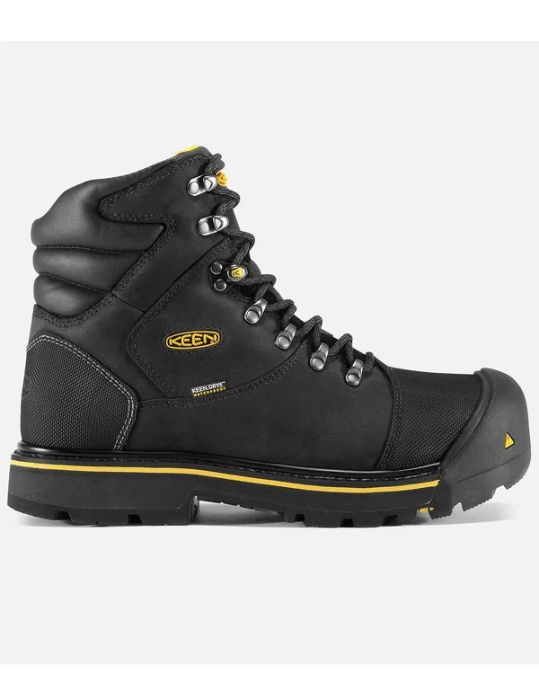 Keen Utility Men's WP Steel Toe Milwaukee Work Boots - Black, Size 13