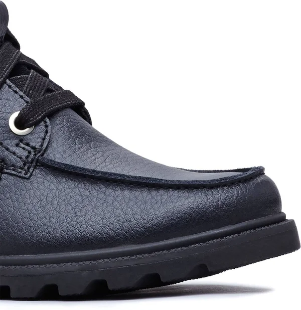 Boy's Sorel Madson Waterproof Moc Toe Boot, Size 1 M - Black