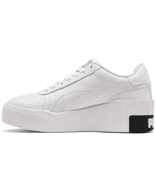 Puma Cali Wedge Women's Sneakers - White/Black, 5.5