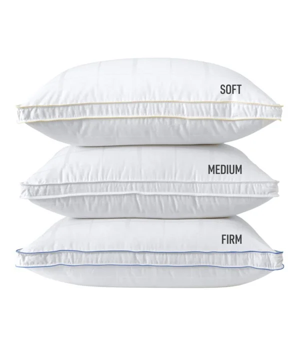 700-Fill-Power Sateen White Goose Down Pillow Tan Soft King Size - L.L.Bean