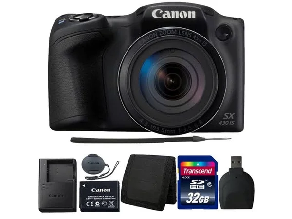 Canon PowerShot SX430 Is Digital Camera with Accessory Kit