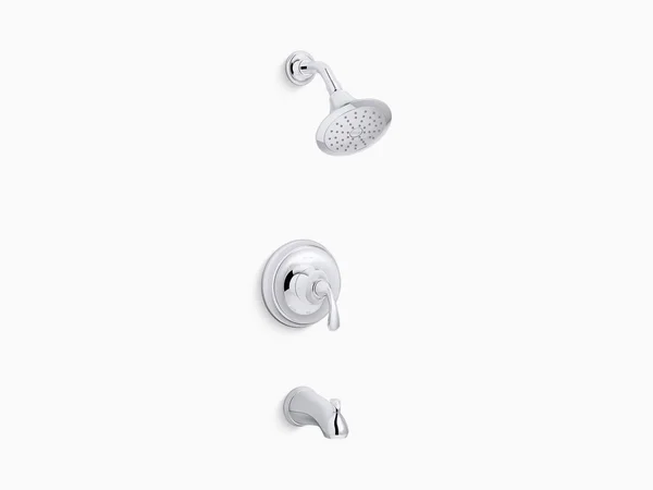 Kohler K-TS10274-4G-CP Forte Rite-Temp Bath and Shower Trim with NPT Spout and 1.75 GPM Showerhead Finish: Polished Chrome