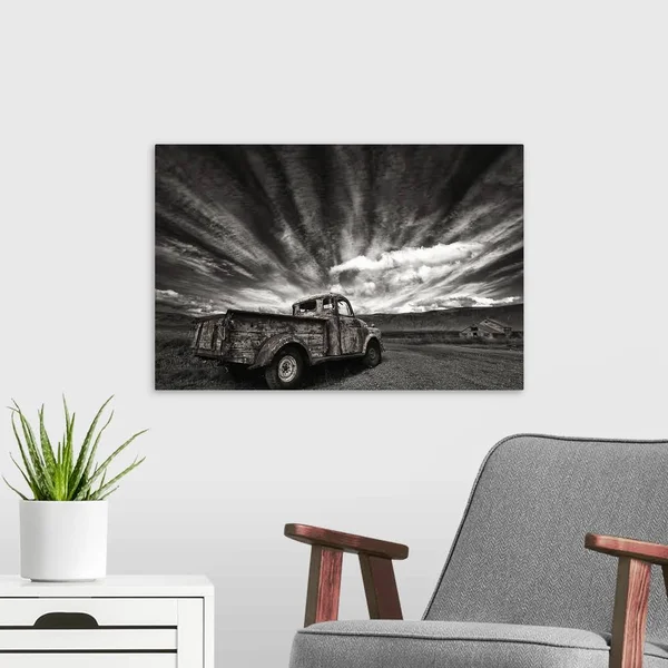 Old Truck - Canvas Wall Art, 24x16, Great Big Canvas