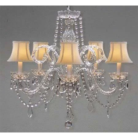 Swarovski Crystal Trimmed Chandelier! Crystal Chandelier Lighting