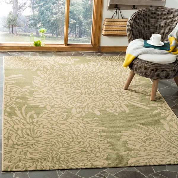 Safavieh Martha Stewart MSR4125R 6&7x22 x 9&6x22 Green - Beige Area Rug