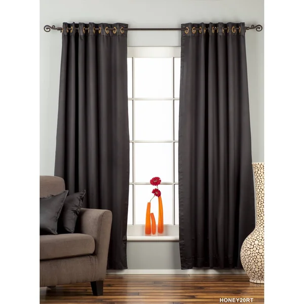 Black Ring - Grommet Top 90% Blackout Curtain, Drape, Panel - Piece