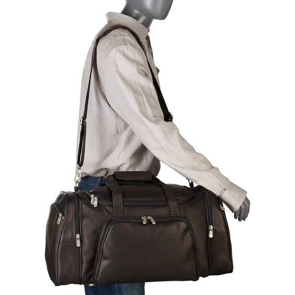 Piel Leather Sports Duffel - Chocolate