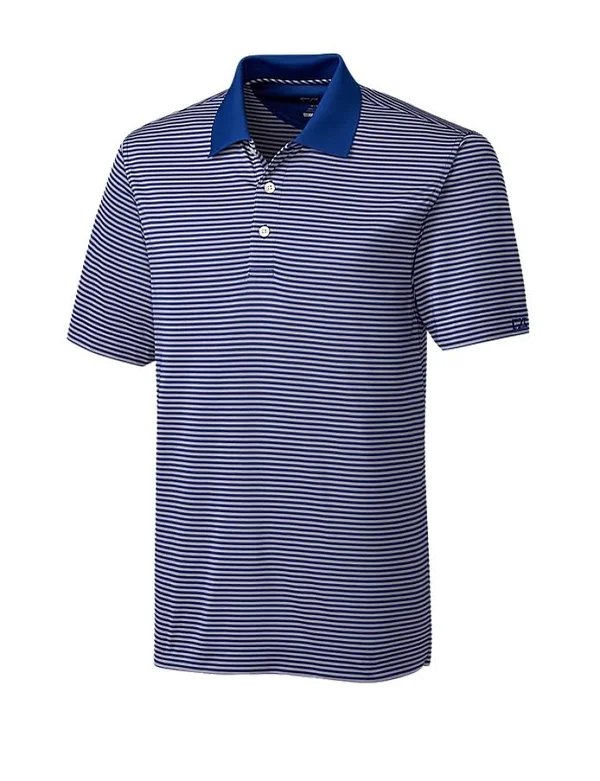 Men's Cutter & Buck Trevor Stripe DryTec Polo - Size Small - Blue
