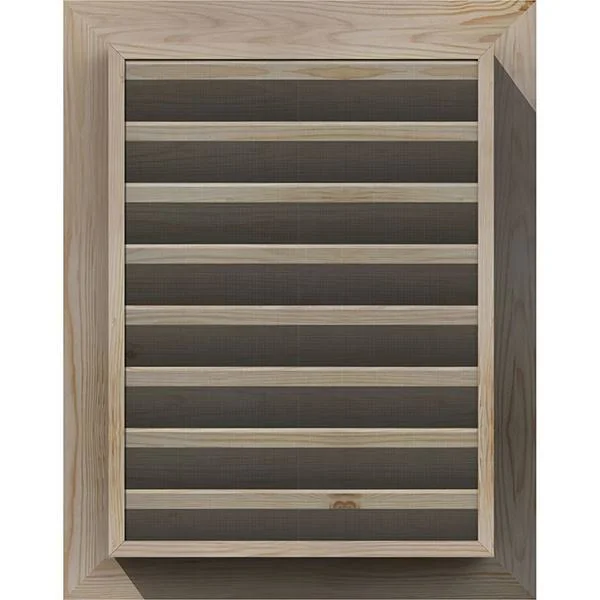 Ekena Millwork GVWVE36X2201SFUPI 36x22W x 22x22H Vertical Gable Vent (41x22W x 27x22H Frame Size): Unfinished - Functional, Smoot